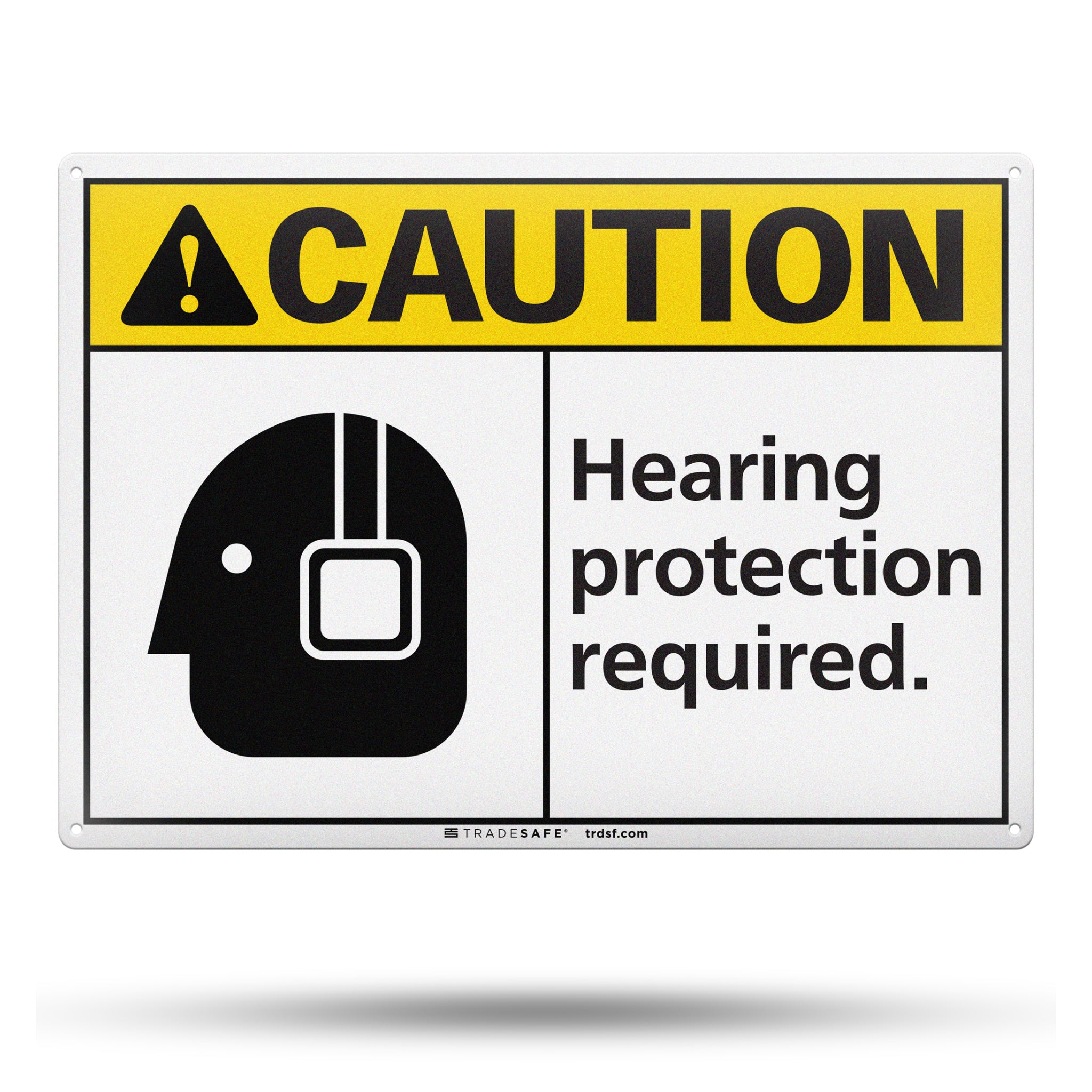 Hearing Protection Required Aluminum Sign