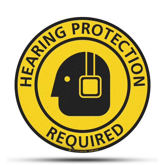 hearing protection required sign vinyl sticker