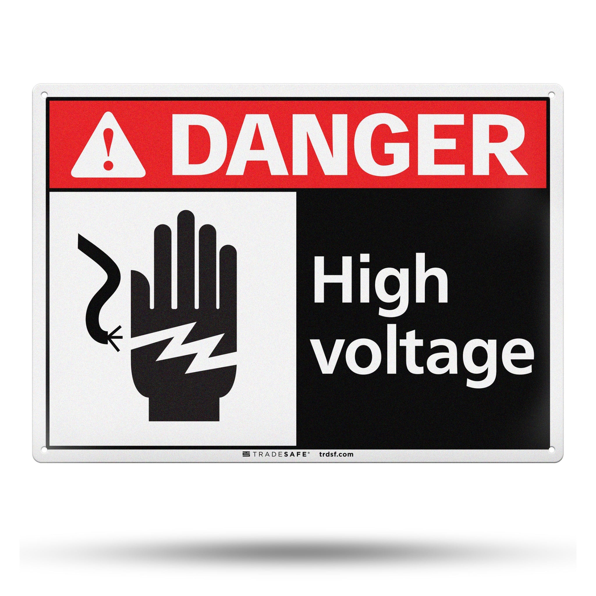 High Voltage Aluminum Sign