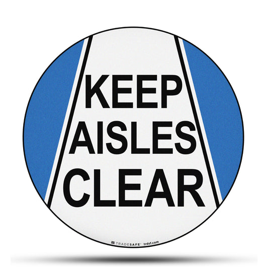 keep aisles clear sign vinyl sticker
