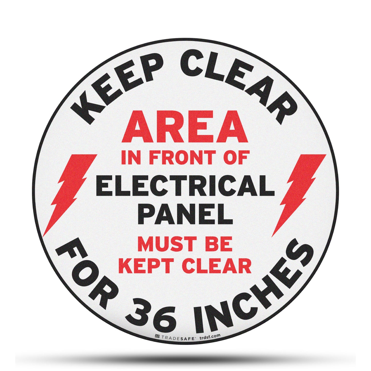 keep clear electrical panel sign vinyl sticker
