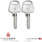 two keys, each with the letter code A