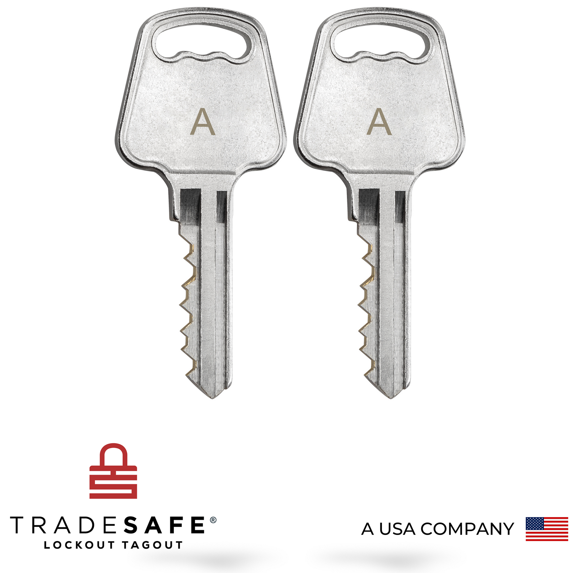 two keys, each with the letter code A