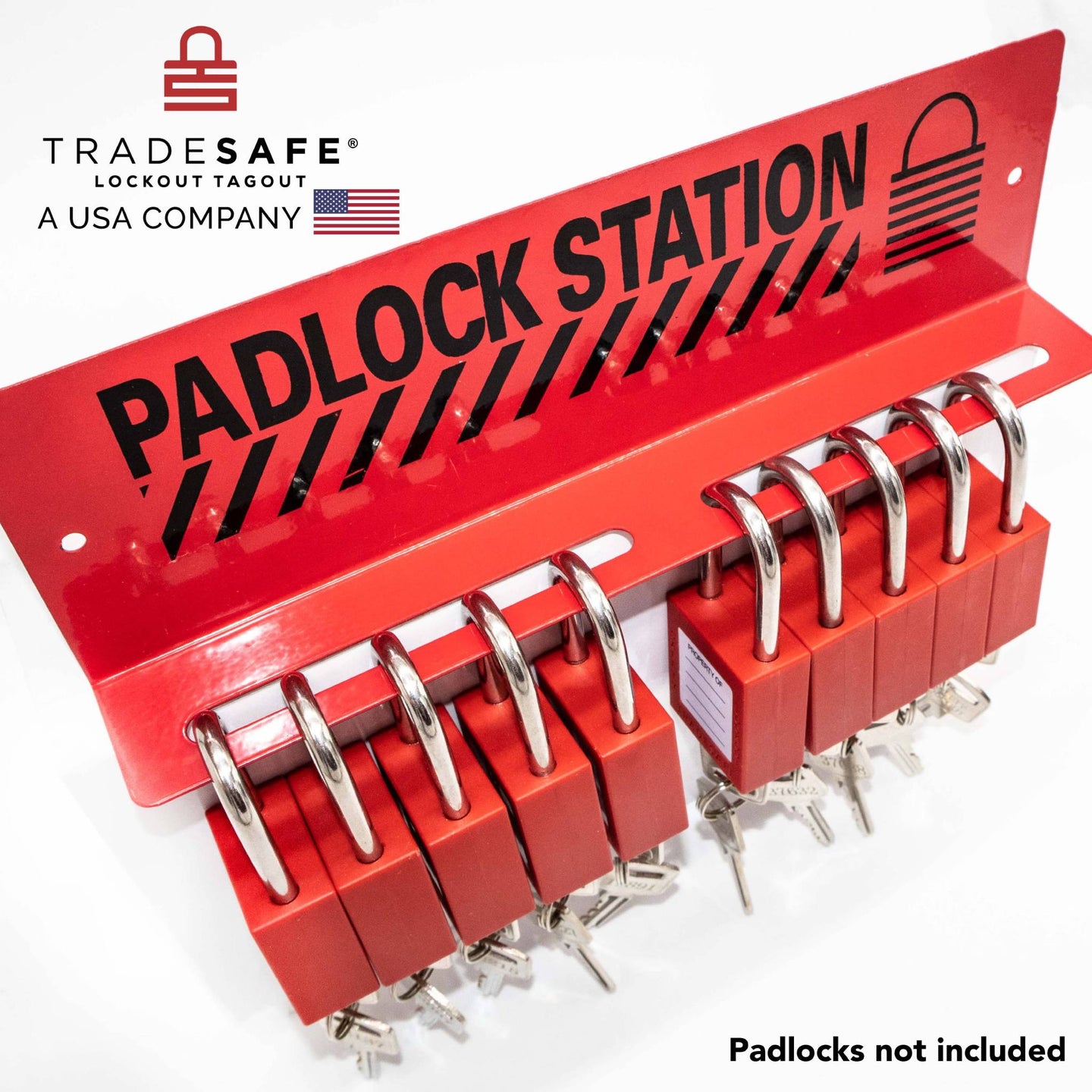 LOTO Padlock Rack - Industrial Lockout Station | TRADESAFE