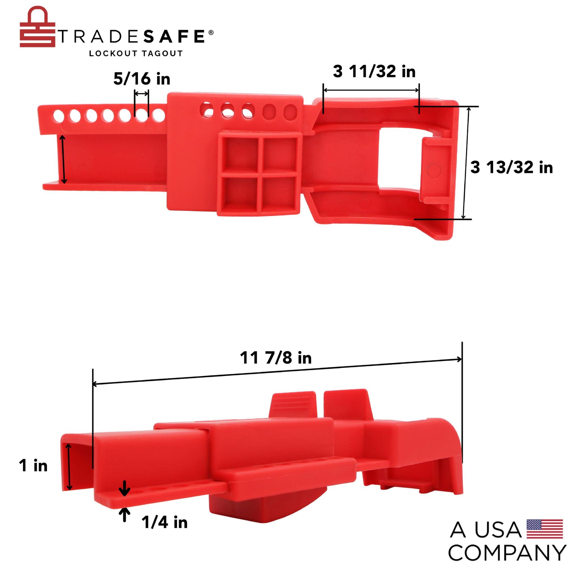 red butterfly valve lockout dimensions