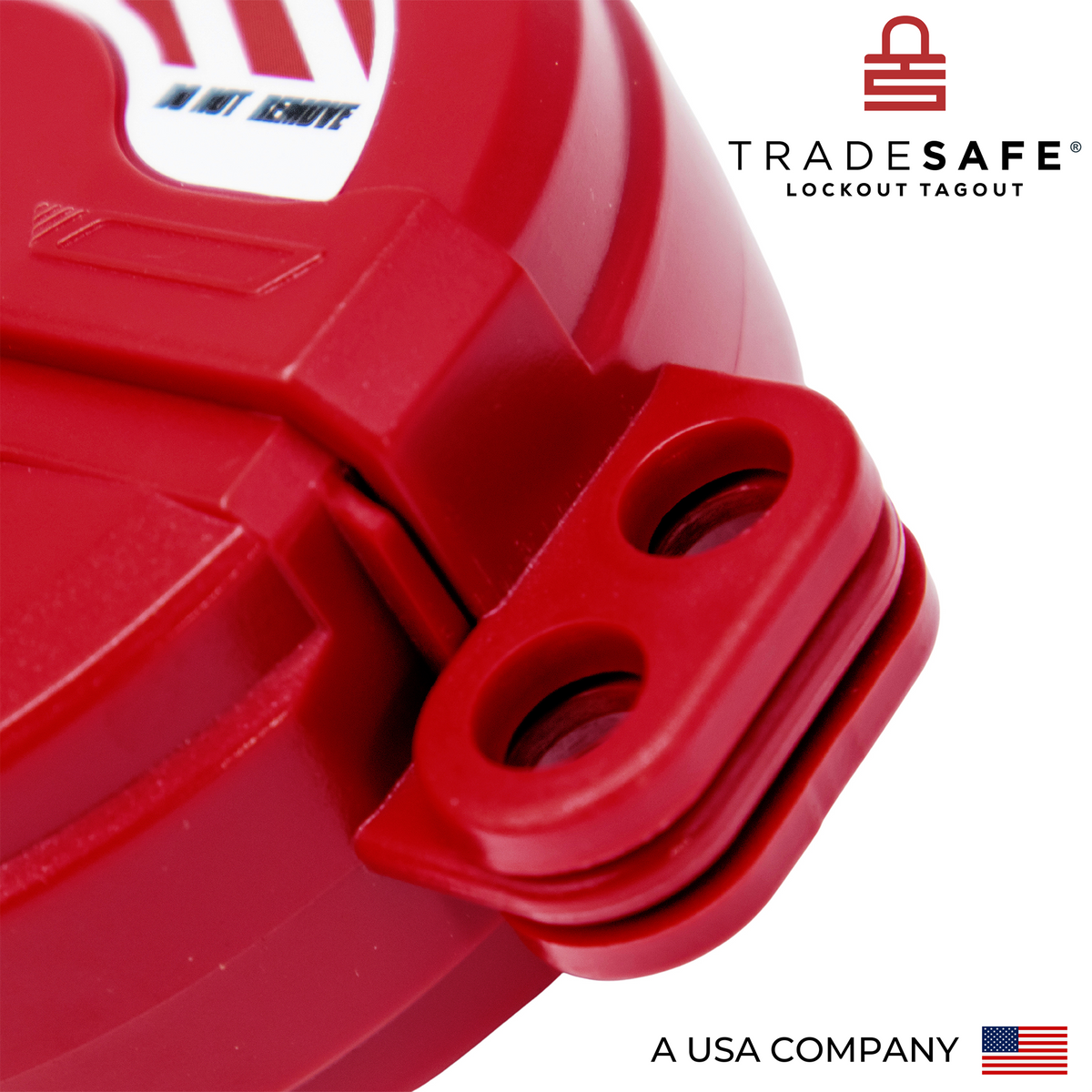 Master Lock 480 Rotating Gate Valve Lockout – Fits 1"-3" Handles, Red Zenex Thermoplastic, OSHA Compliant LOTO Device