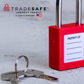 back view of keyed alike padlock with 2 keys