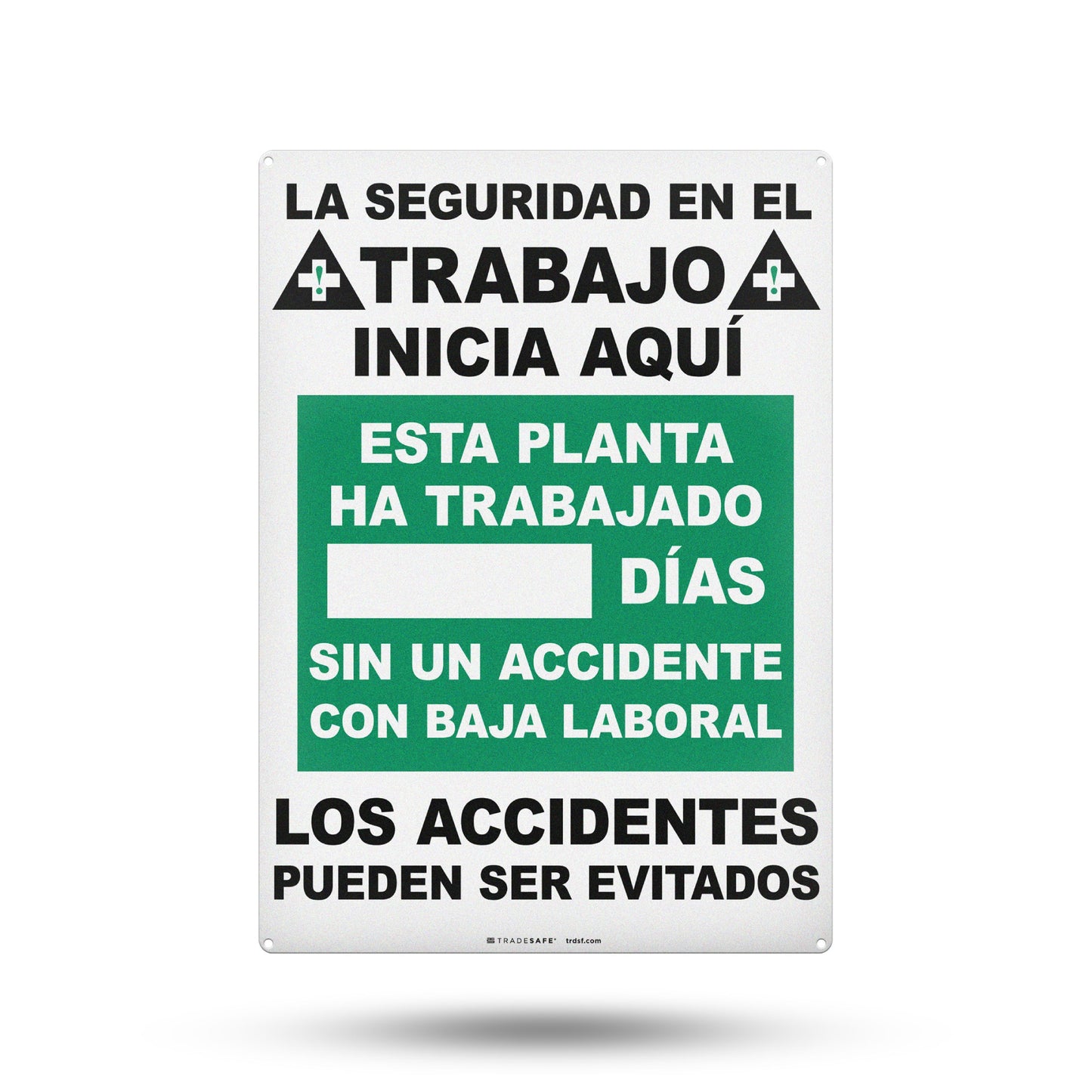 lost time accident sign in spanish