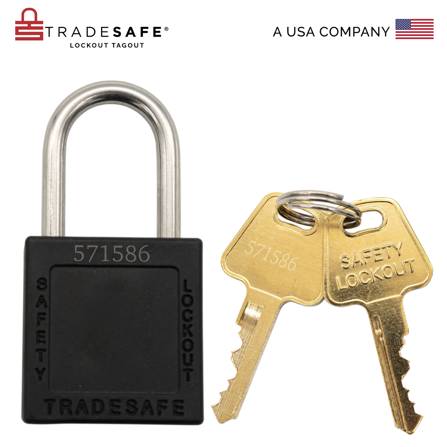 illustration of lockout tagout padlock with 2 keys