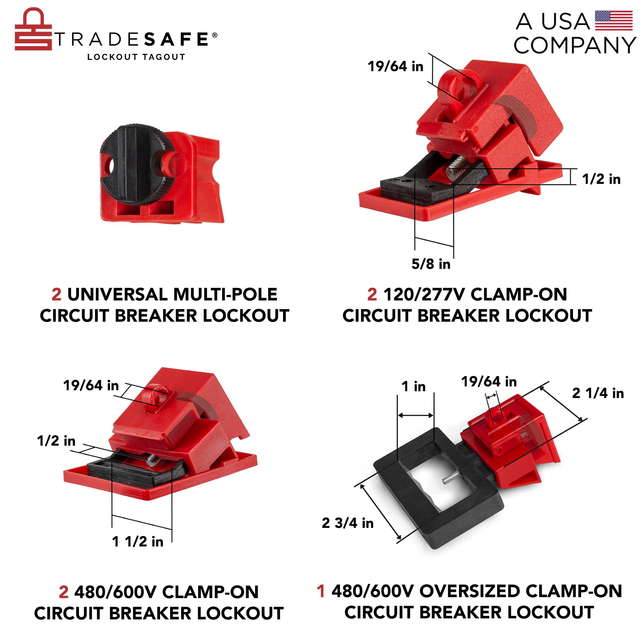  TRADESAFE Breaker Lockout Tagout Electrical Loto Kit