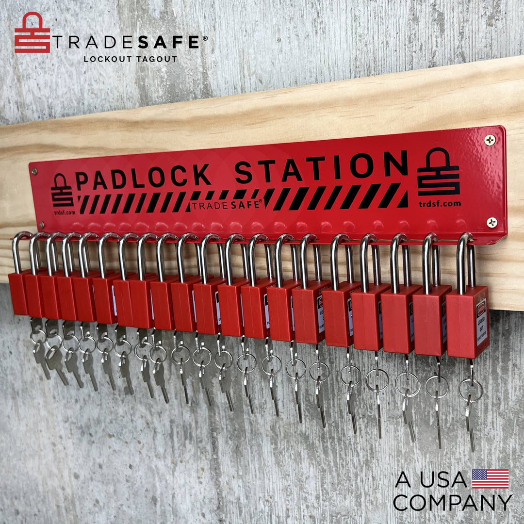 Industrial Padlock Rack Lockouts - LOTO locks Included | TRADESAFE