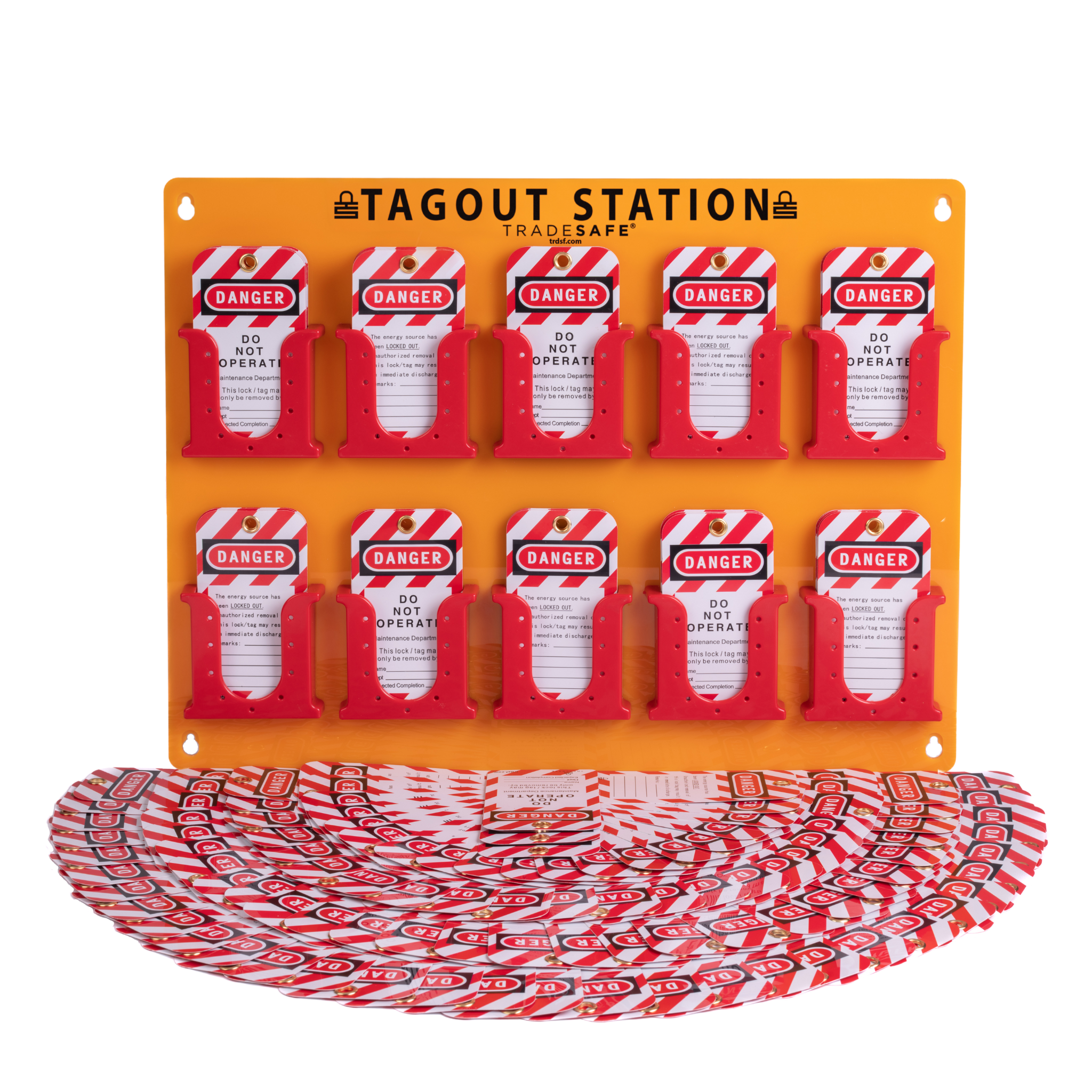 Lockout Tagout Station for LOTO Tags – 150 Tags Included