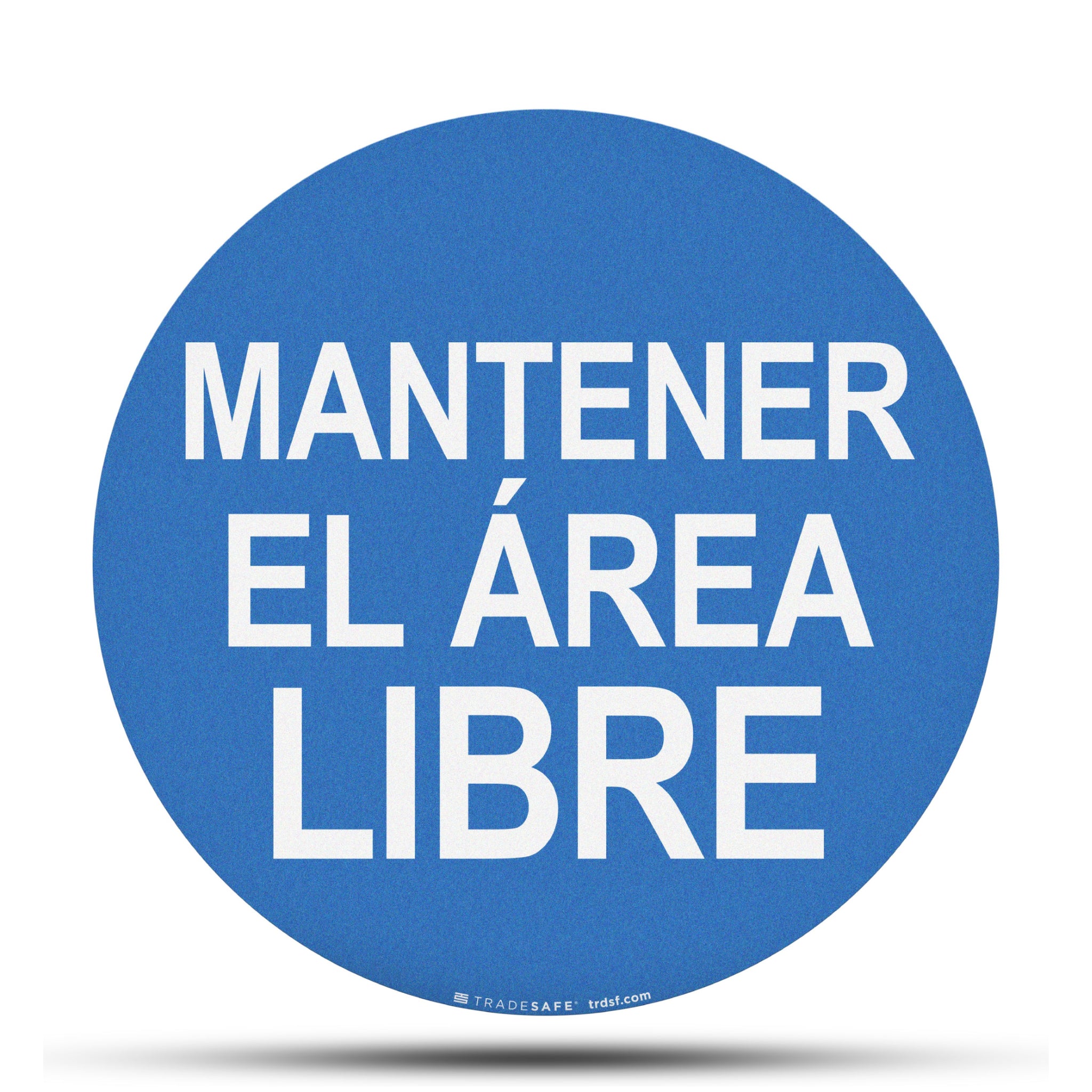 Letrero antideslizante para piso – Mantener el Área Libre – Keep Area Clear Sign en español