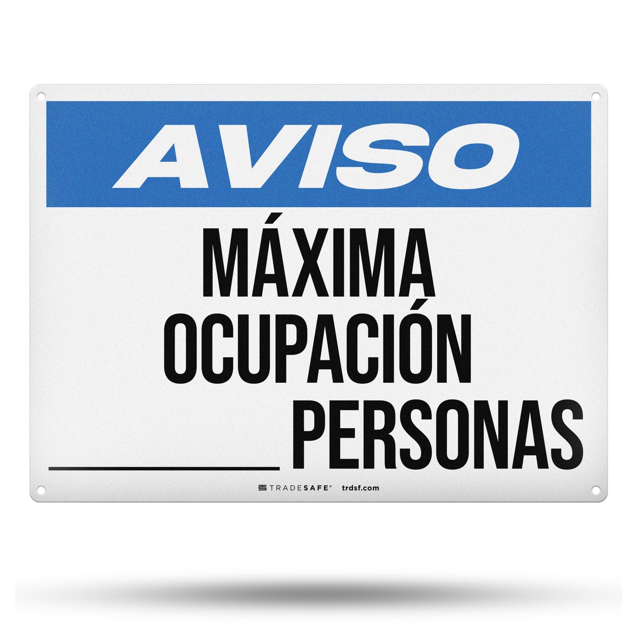 Máxima Ocupación (Maximum Occupancy) Aluminum Sign