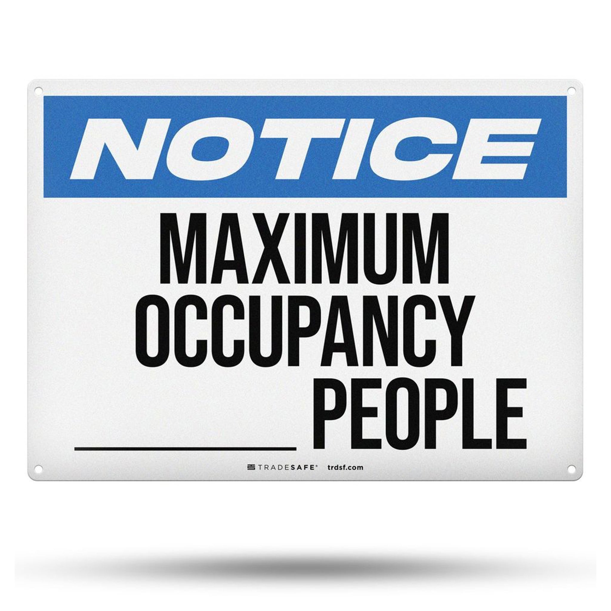 Maximum Occupancy Aluminum Sign