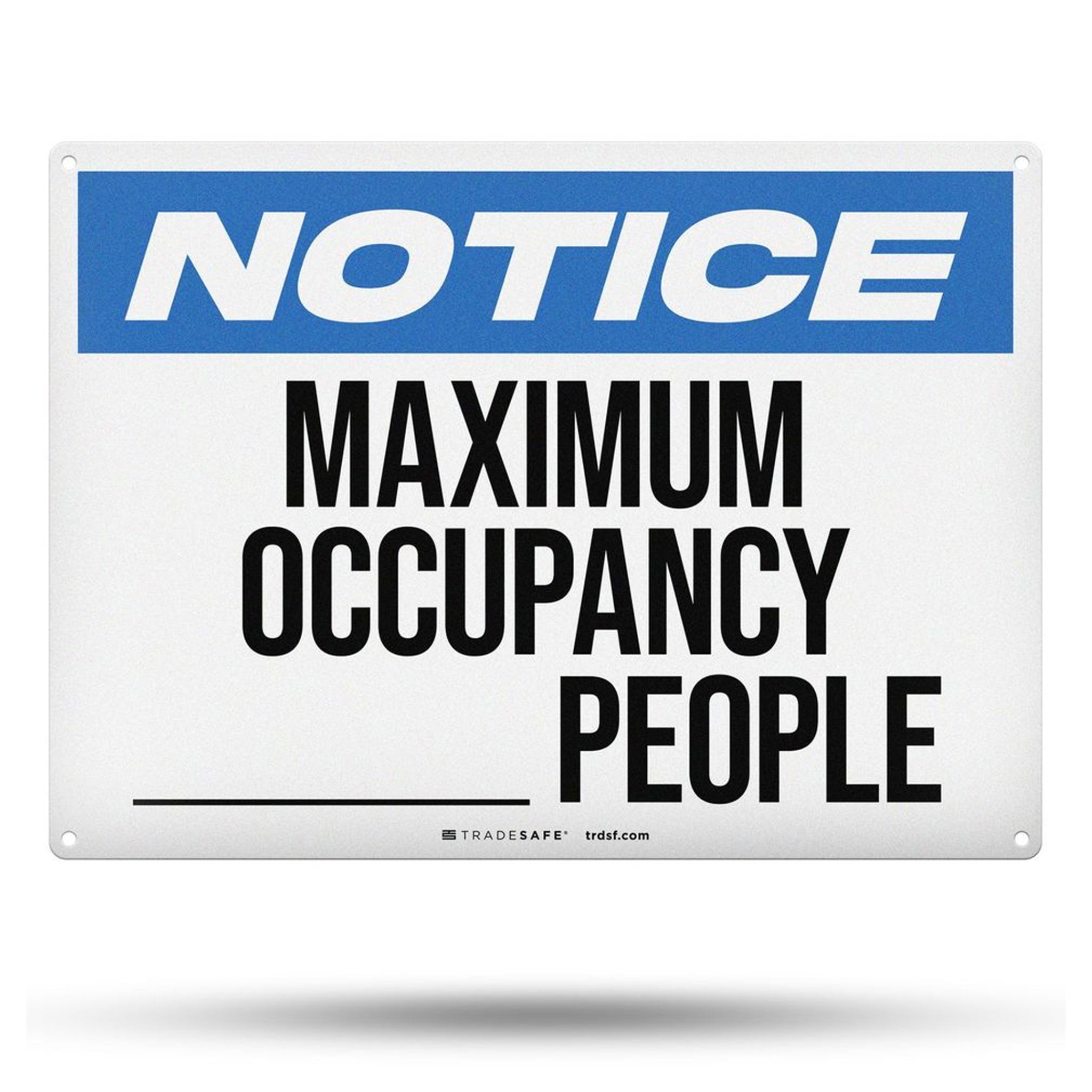 Maximum Occupancy Sign - Aluminum COVID-19 Signs | TRADESAFE