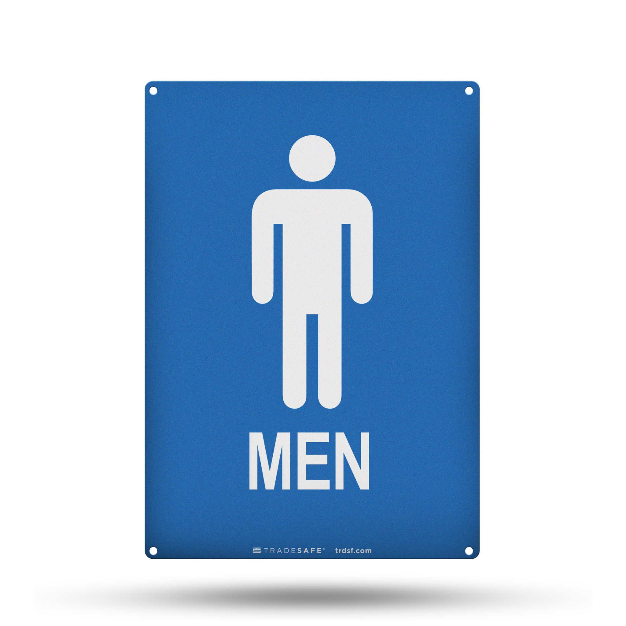 Letrero de aluminio para baño de hombres