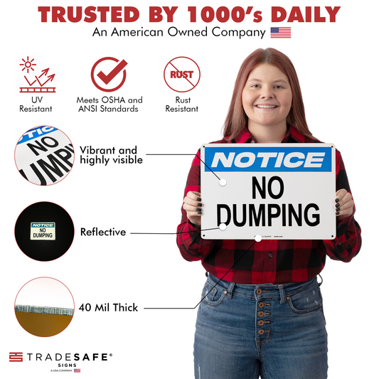 product attributes of no dumping sign