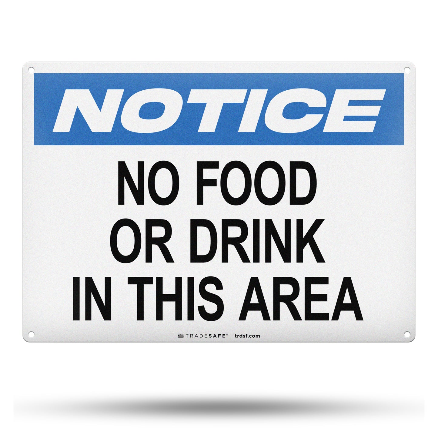No Food or Drink Sign - Aluminum Facility Signs | TRADESAFE
