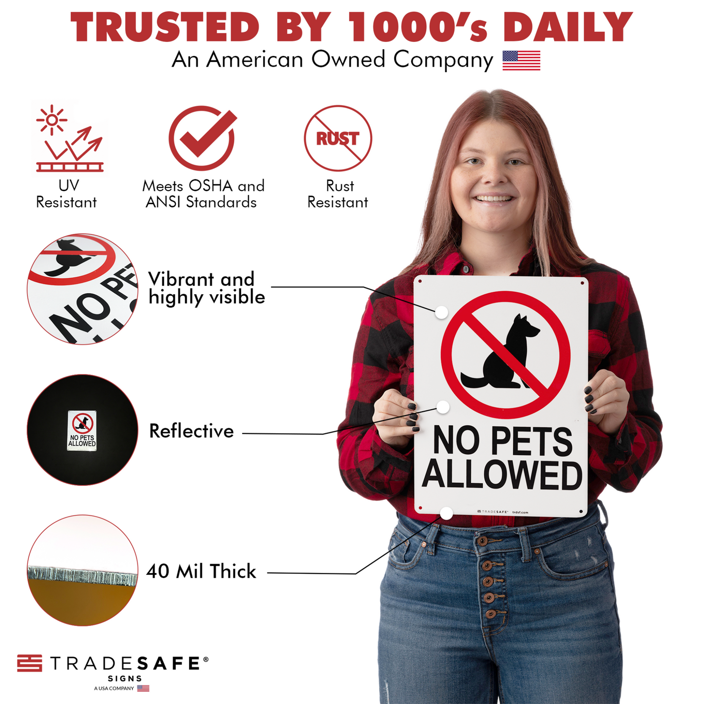 product attributes of no pets allowed sign