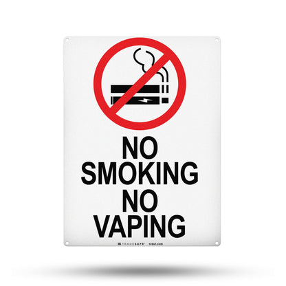 No Smoking No Vaping Signs - Aluminum Smoking Signs | TRADESAFE No Smoking No Vaping Signs - Aluminum Smoking Signs | TRADESAFE