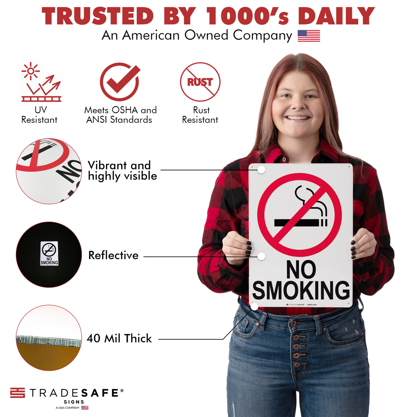 product attributes of no smoking sign