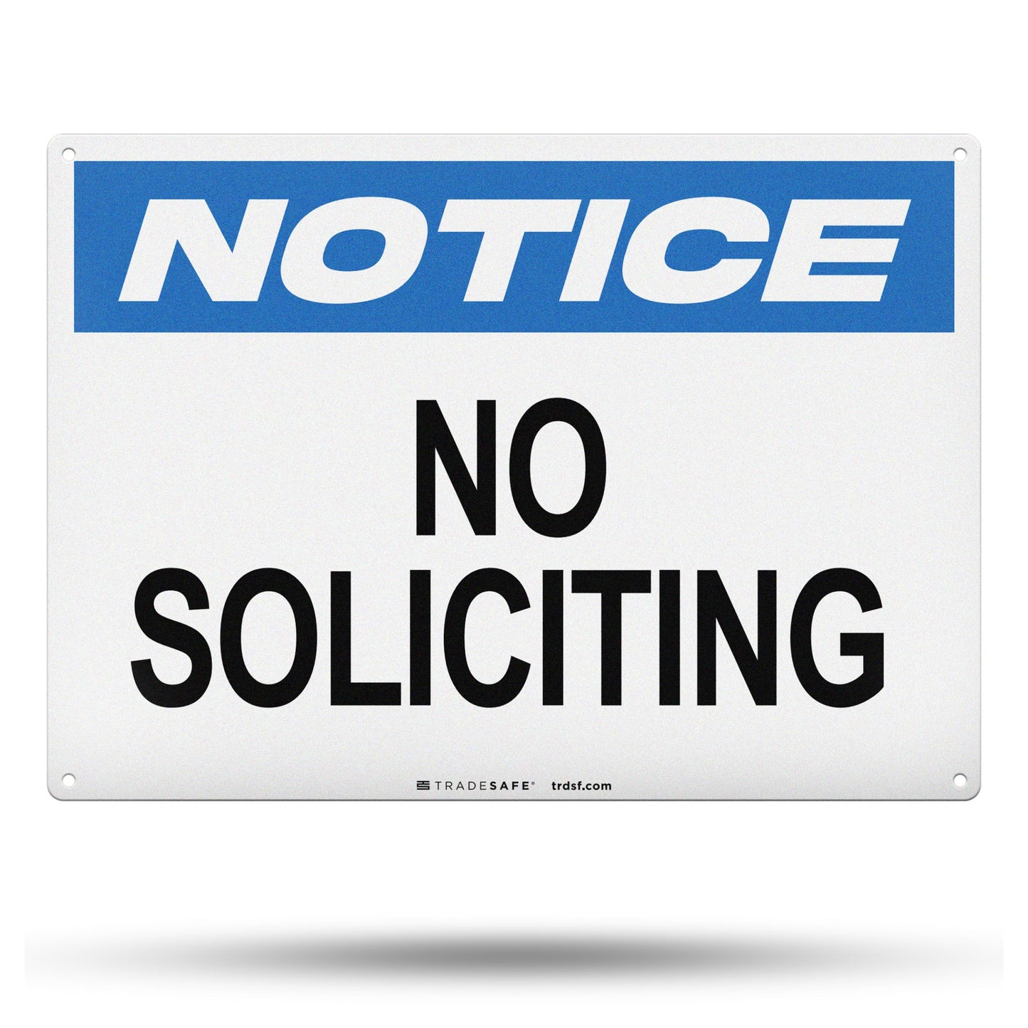 notice no soliciting sign