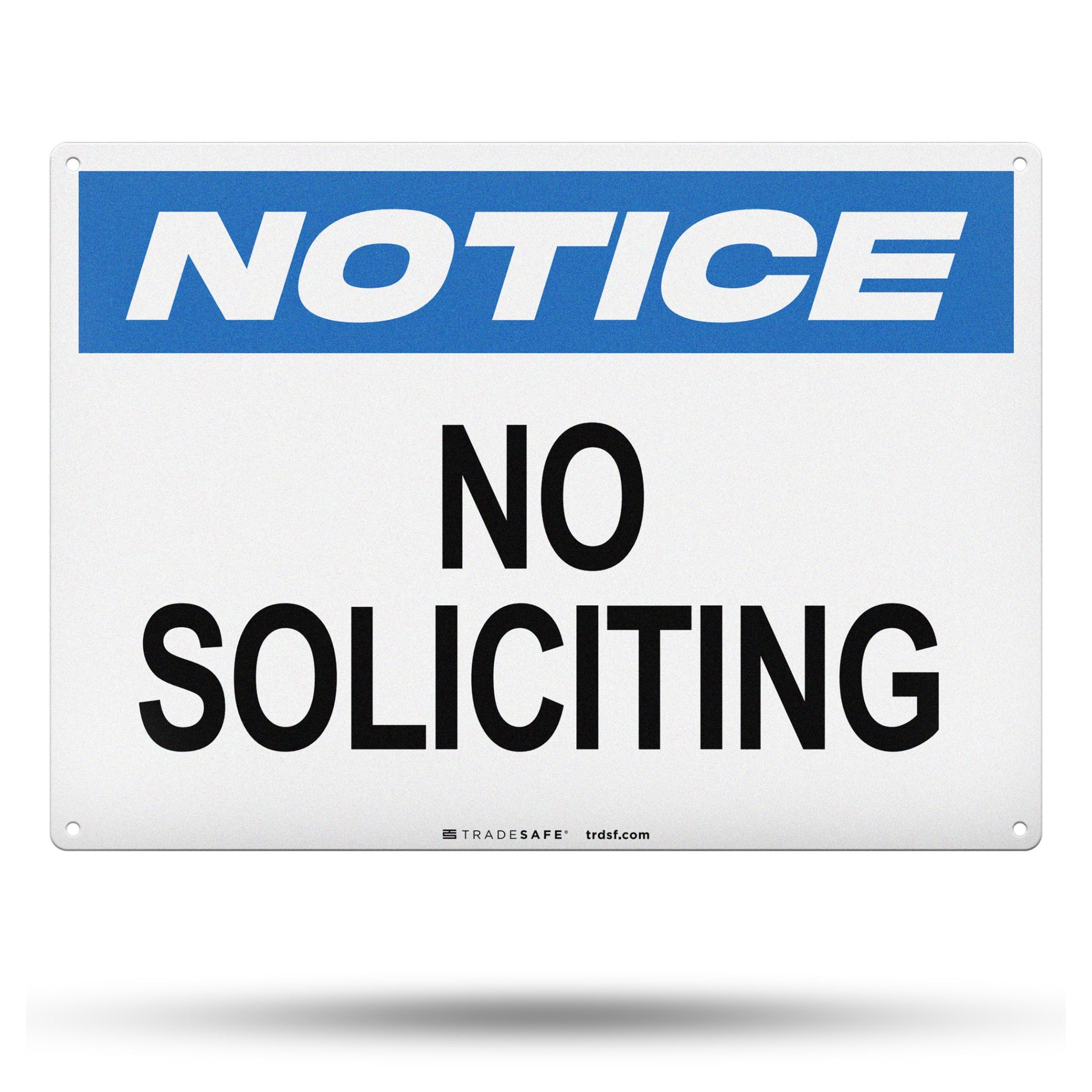 Notice - No Soliciting Aluminum Sign