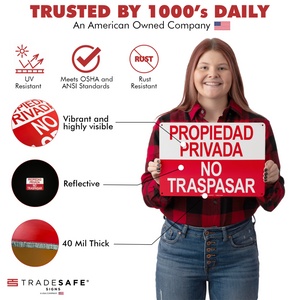 product attributes of propiedad privada no traspasar sign