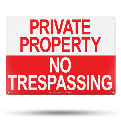 private property no trespassing sign