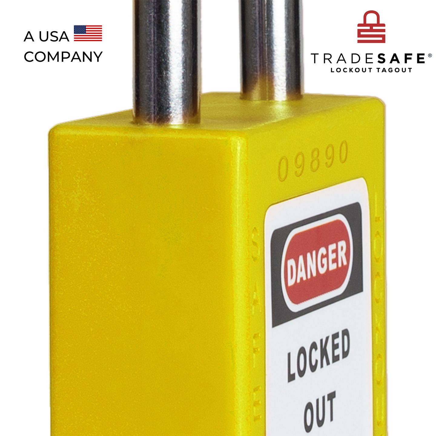 Yellow Keyed Alike Padlocks - 2 Keys - 10 Pack | TRADESAFE
