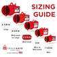 illustration of 5 socket lockout cover to compare the hole diameter