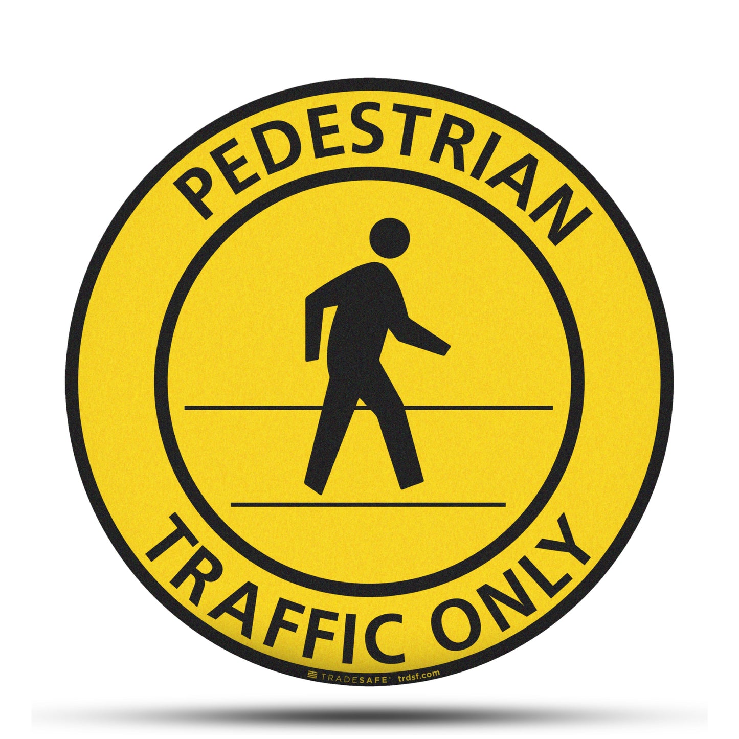 pedestrian traffic only sign vinyl sticker