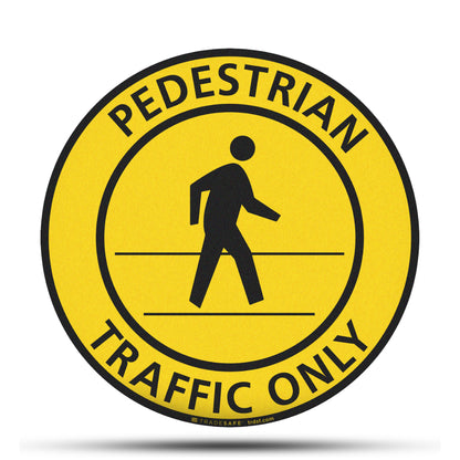 pedestrian traffic only sign vinyl sticker