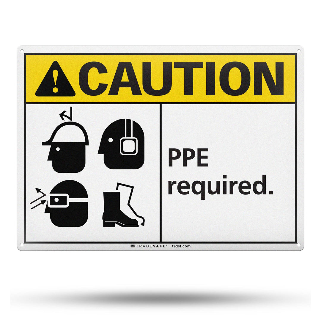 PPE Required Sign - Aluminum PPE Signs | TRADESAFE