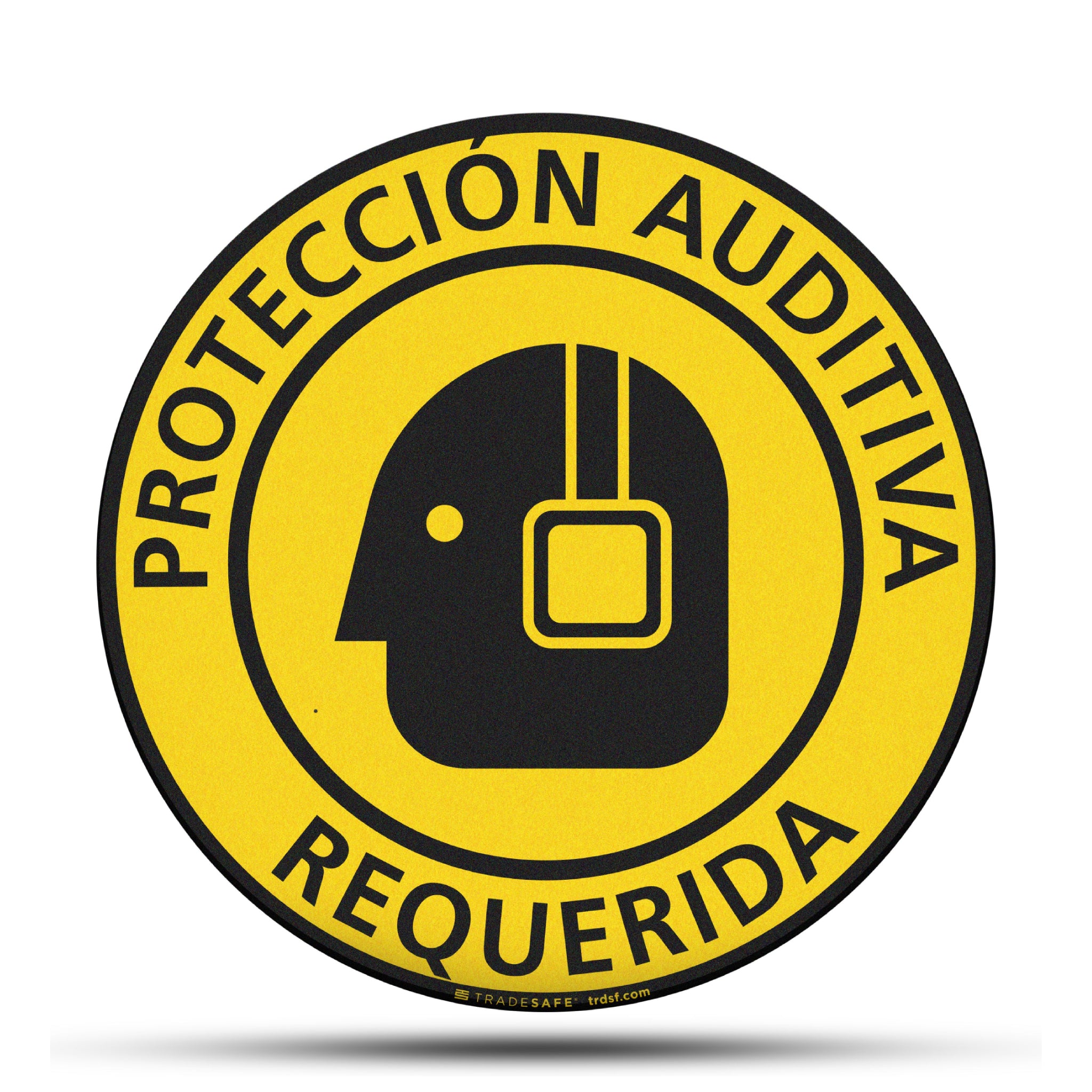 Protección Auditiva Requerida Spanish Floor Sign