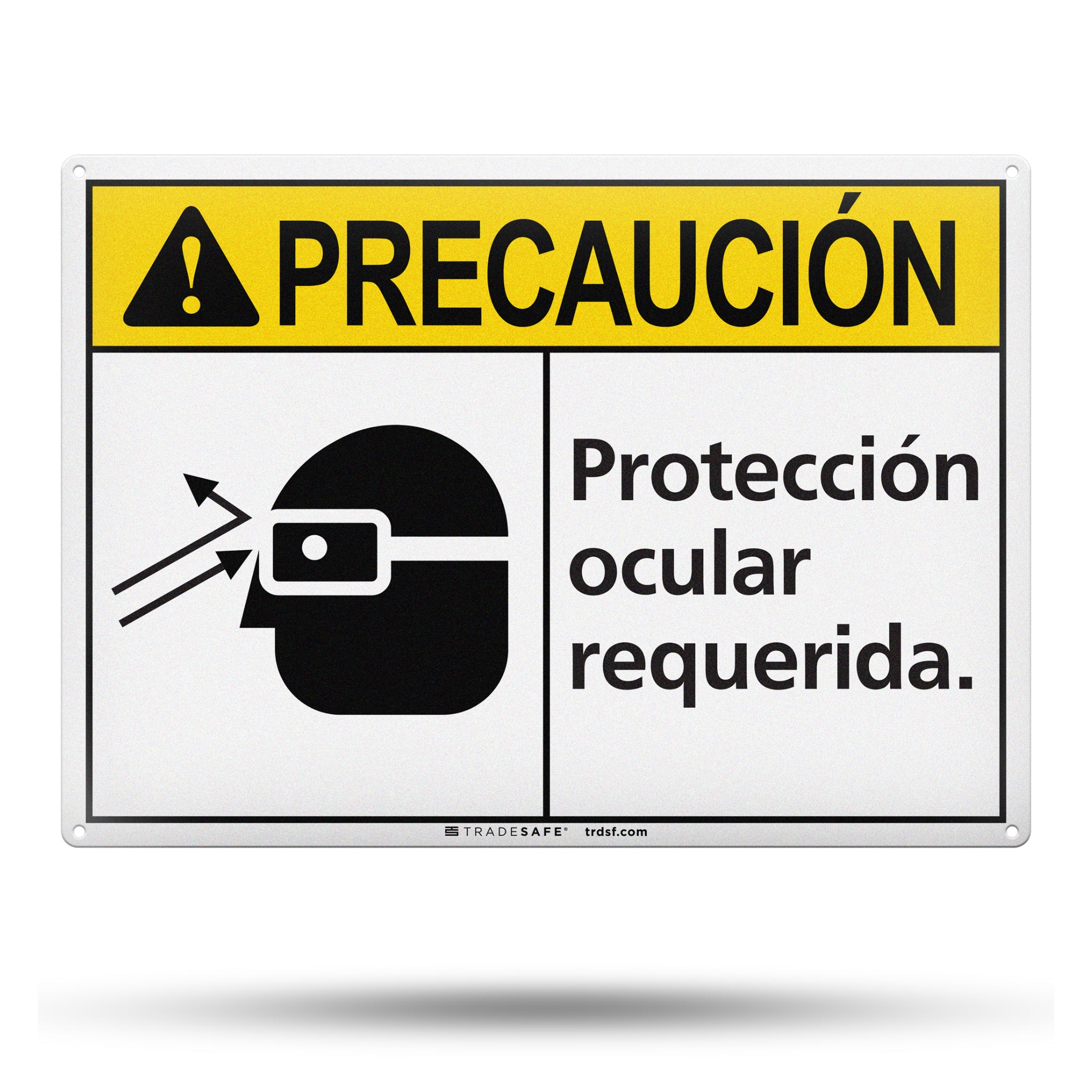 Protección Ocular Requerida (Eye Protection Required) Aluminum Sign