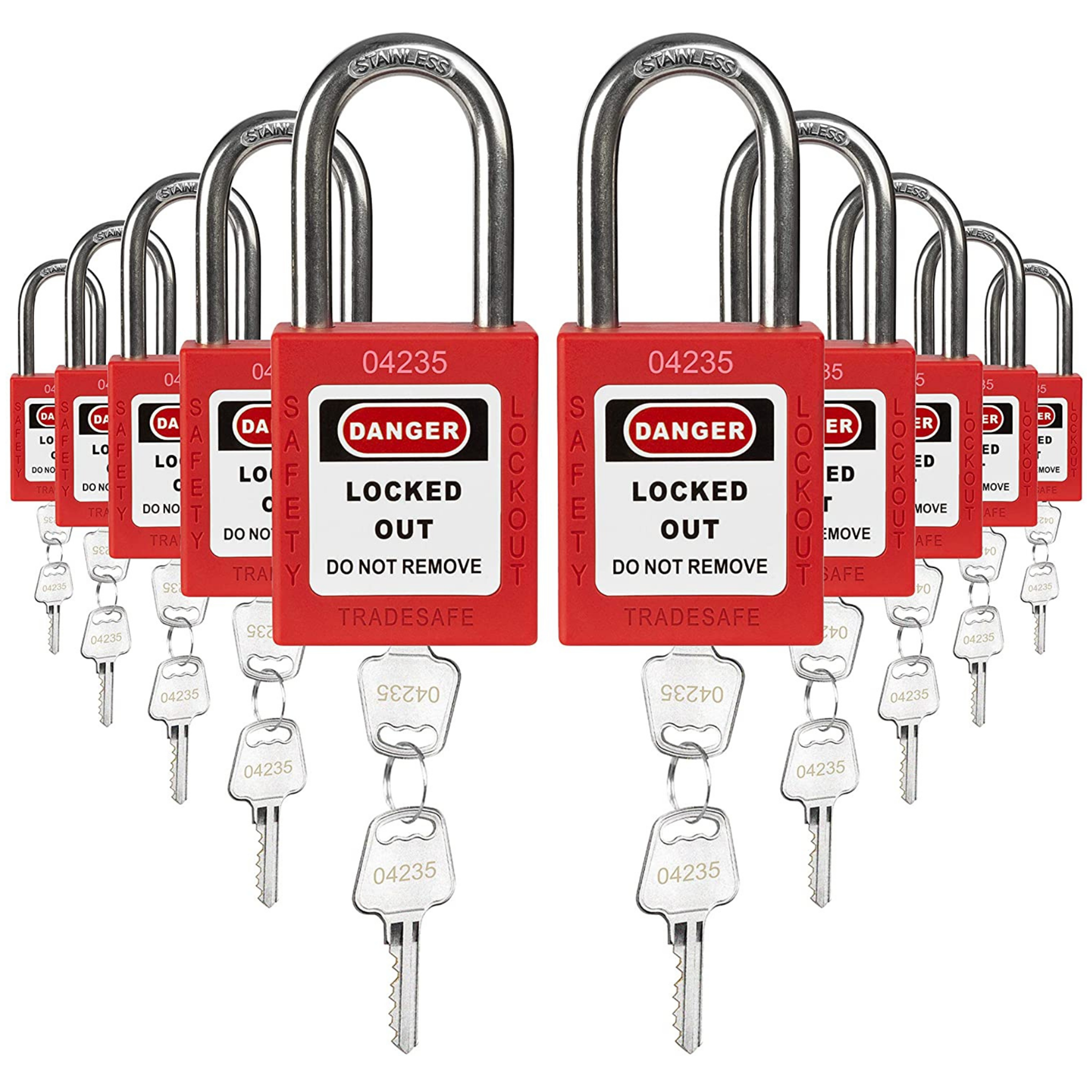 Padlock set of shop 10