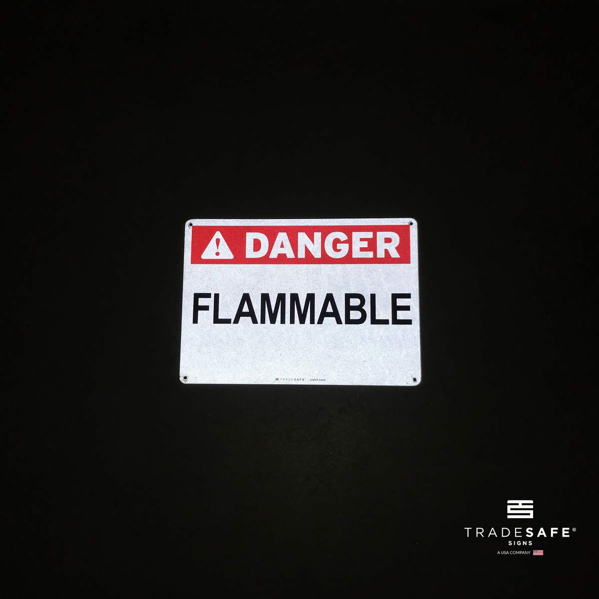 Flamable Reeds Danger Flammable Sign - Aluminum Fire Safety Sign | TRADESAFE