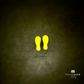 reflective attribute of footprint floor sticker on black background