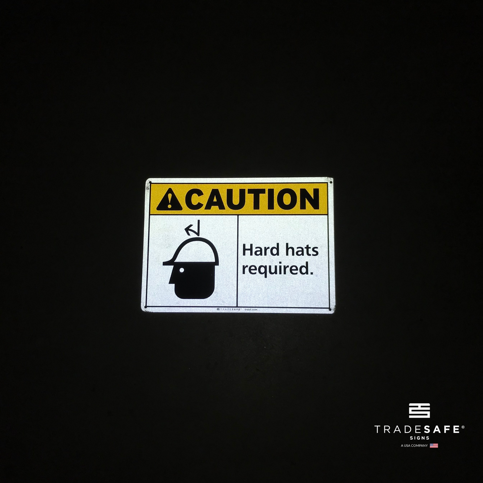 Hard Hats Required Sign Aluminum PPE Signs TRADESAFE