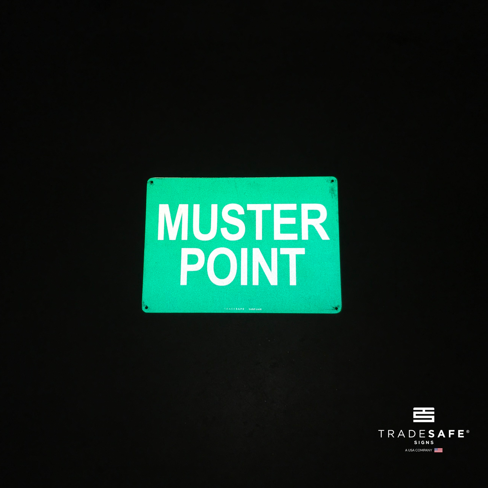 Muster Point Sign - Aluminum Evacuation Signs | TRADESAFE