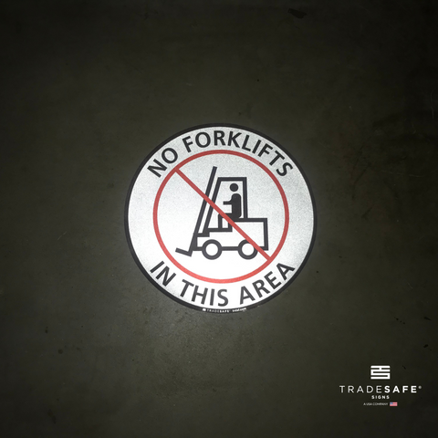 No Forklifts in This Area Sign - Anti-Slip Floor Sign – TRADESAFE