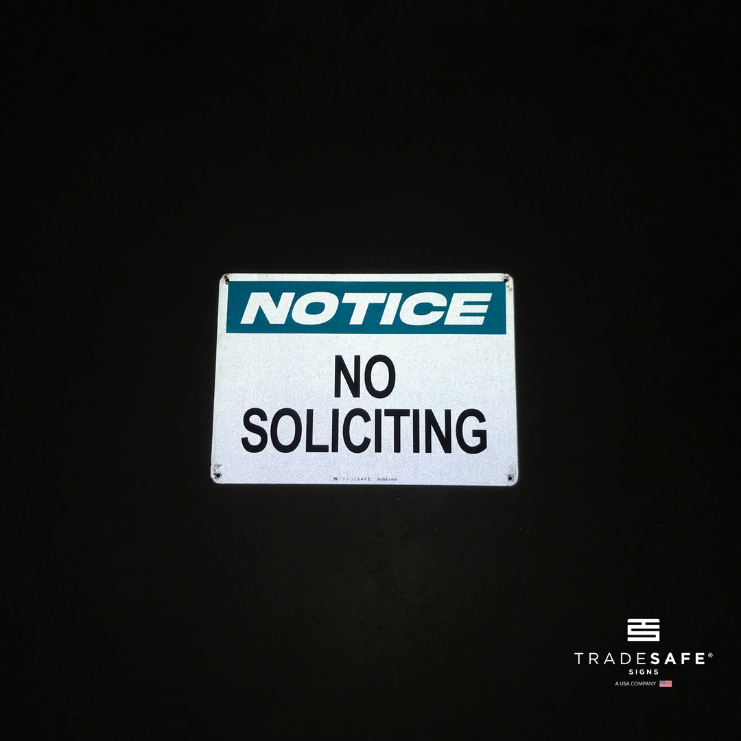 No Soliciting Sign - Aluminum Notice Sign | TRADESAFE