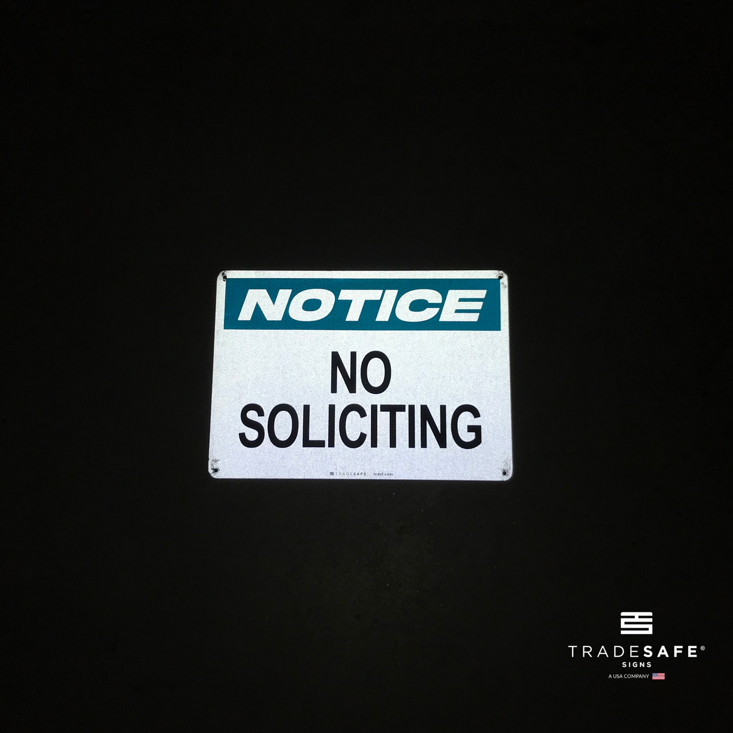 No Soliciting Sign - Aluminum Notice Sign | TRADESAFE