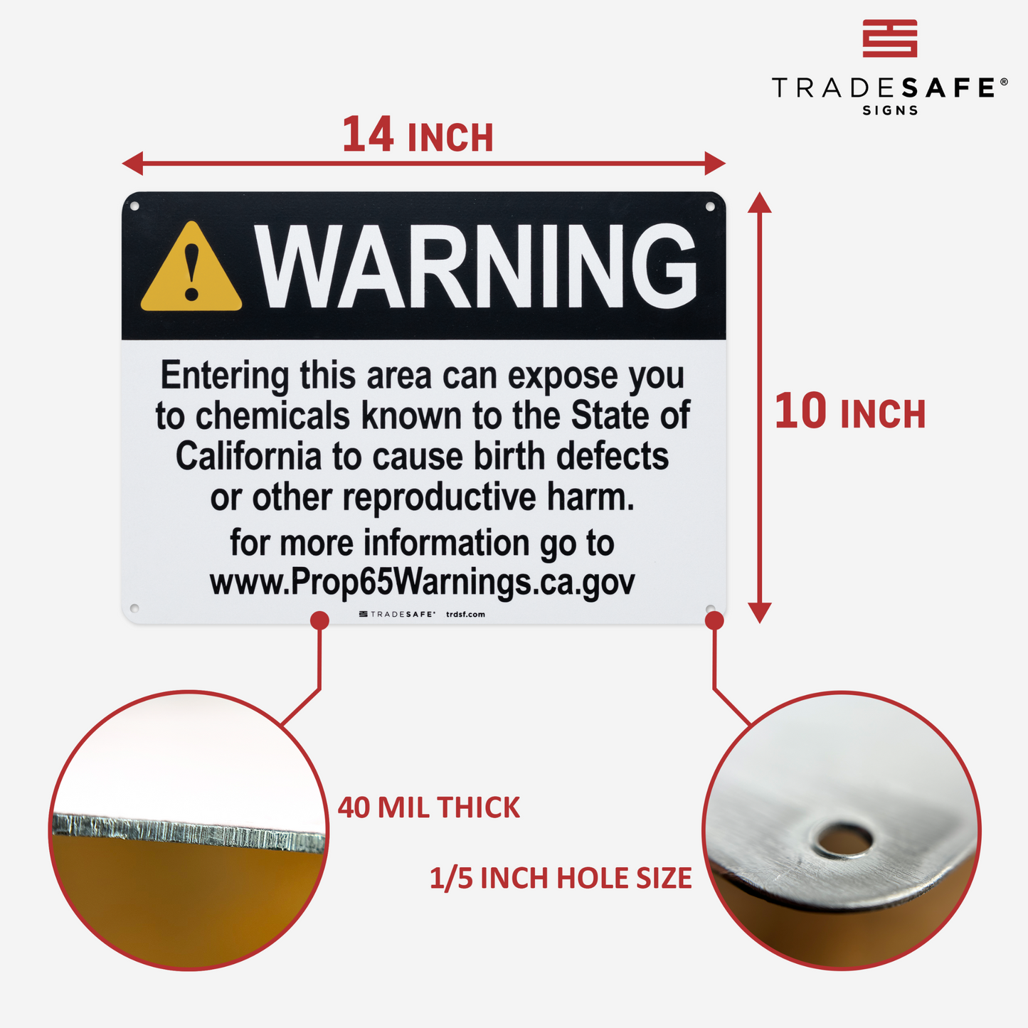 dimensions of reproductive harm warning sign