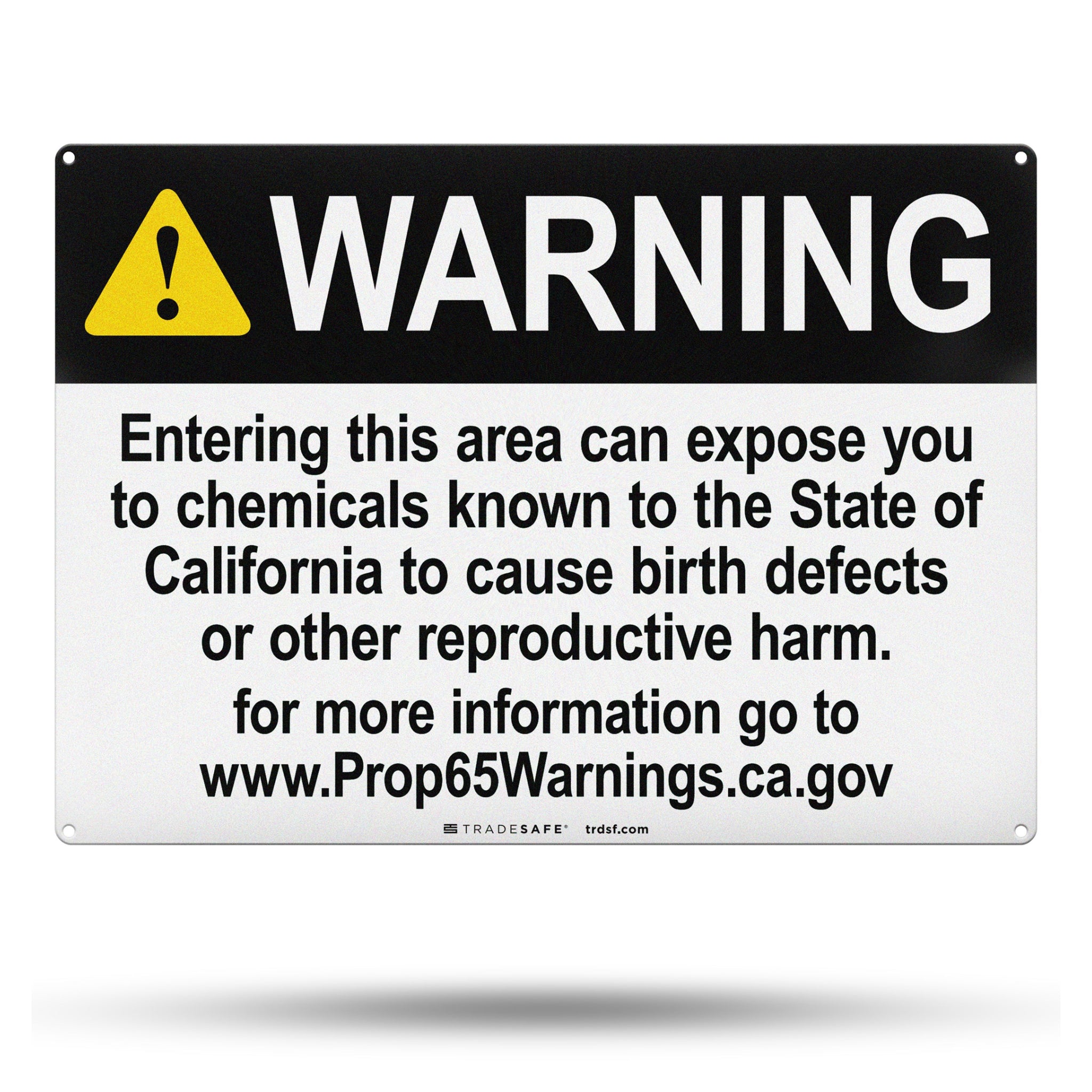 Prop-65 Reproductive Harm Aluminum Sign