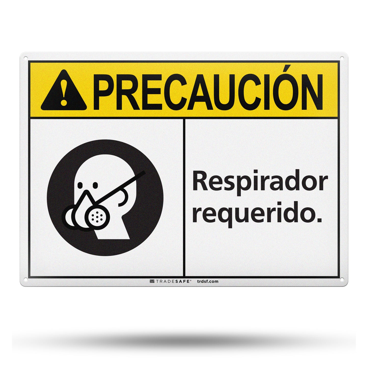 respirator required sign in spanish