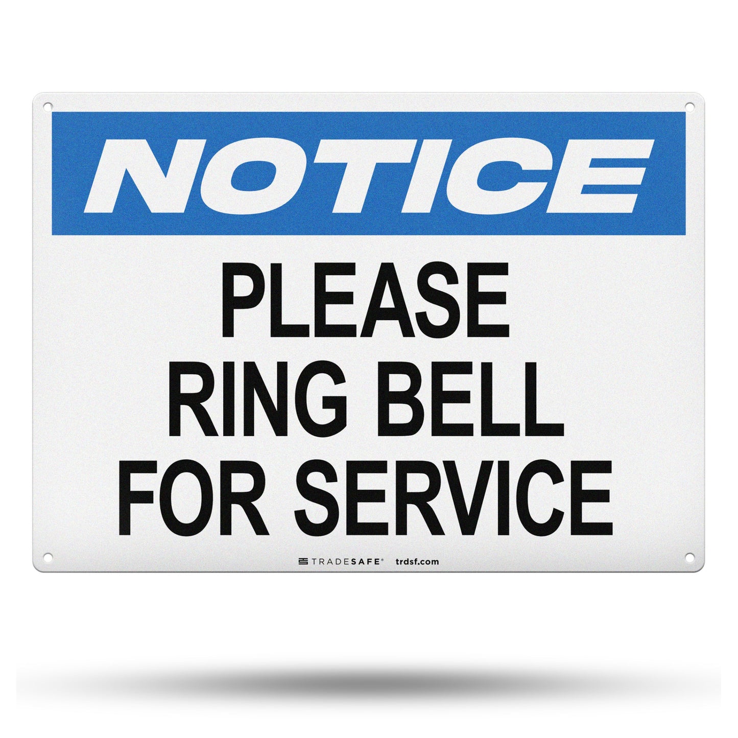 notice please ring bell for service sign