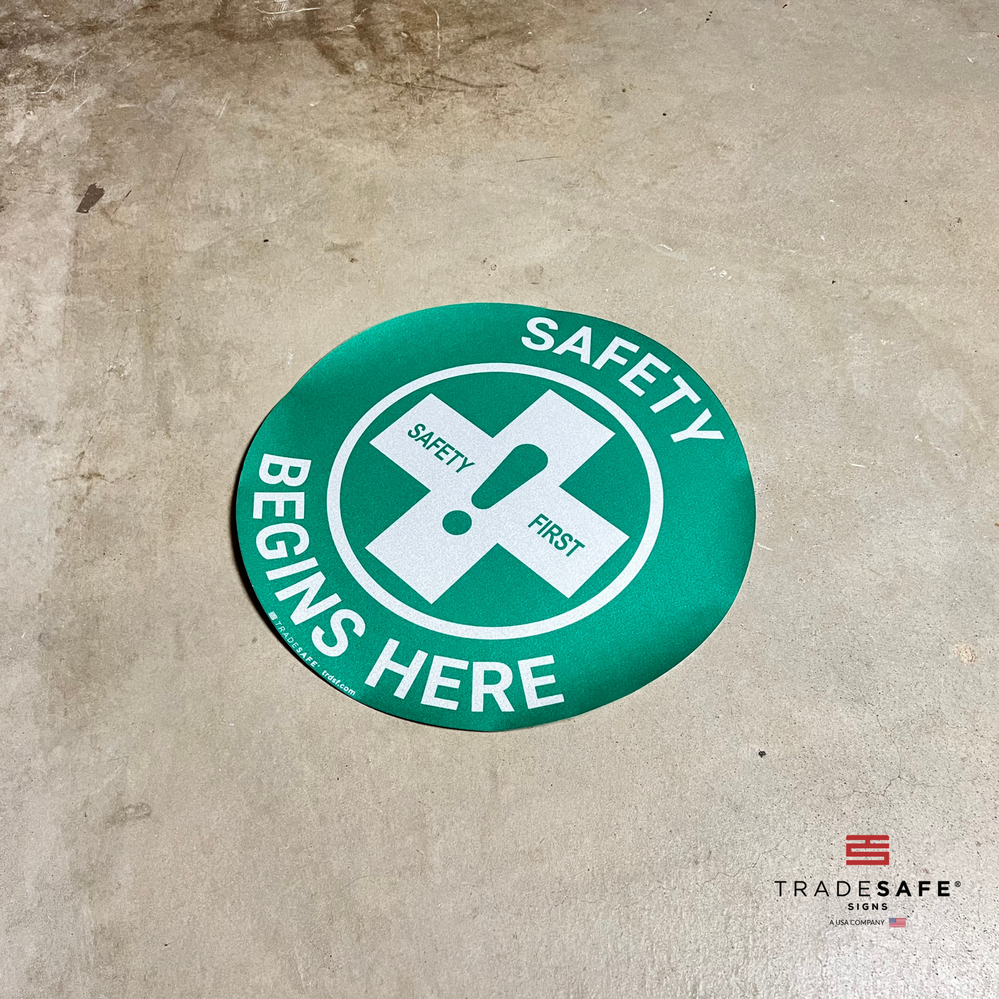 safety sign on floor